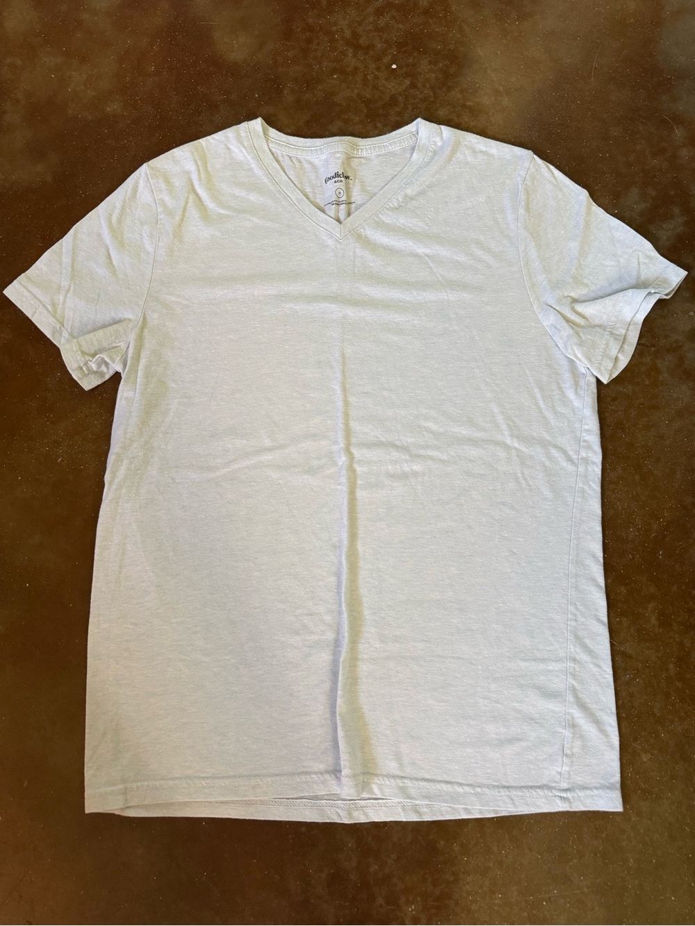 Light Blue V-Neck Men's T-Shirt Goodfellow Size Medium